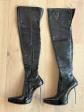 Di Marni Thigh Boots 13 cm 38 Black leather leder hot pumps metal high heels