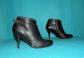 Boots CHARLES JOURDAN Made France in Black Leather Size 38 FR