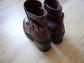 Bottines cuir chaussure 41 femme marron cognac TBE