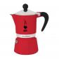 Cafetiere italienne   BIALETTI   RAINBOW   6 tasses   0,30 L   Rouge