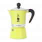 Cafetiere italienne   BIALETTI   RAINBOW   6 tasses   0,30 L   Jaune