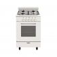 Cuisini�re Alpha 53 x 50 cm blanche-plan de cuisson inox   Four tout ga GLEM