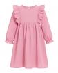 Robe trap�ze d�contract�e � manches longues pour filles de 3 � 10 ans, rose, ...