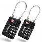 Lot de 2 cadenas � bagages approuv�s par la TSA, cadenas � combinaison � 4 ch...
