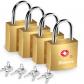 Lot de 4 cadenas de voyage approuv�s par la TSA  En laiton  �tanche  Incassab...