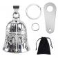 Sonnette de moto ange gardien, cloche portebonheur pour motard avec portecloc...