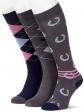 Cardiff Chaussette d'�quitation, Grau Blau, S Taille Normale Femme