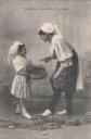Carte Postale France Vend�e 85 Noir E Bianco Folclore Costume 1 Pezzo