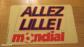 Autocollant vintage Allez Lille magazine football Mondial 15 cm - 9,5 cm