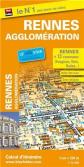 Plan de Rennes et de son agglom�ration   Avec localisation des stations 