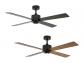 Ventilateur de plafond avec LED et t�l�commande Newport Noir 137 cm basse conso