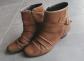 Bottines femme marron avec petits talons en cuir pointure 39