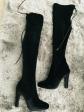 MARIAMARE Cuissarde aus Wildleder Schwarz Damen, EUR 36, Stabile Absatz