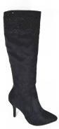 UNICOOL Schwarzes Strass Bottes Daim Bottillon Damen Absatz 35 EU