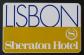 Ancienne �tiquette autocollant HOTEL SHERATON LISBON Portugal luggage label 3