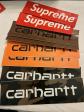 Lot de 8 Autocollant stickers Supreme et Carhartt , box logo SUPREME , Neufs