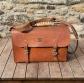 Sacoche d �lectricien - technicien en cuir ancienne EDF GDF