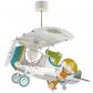 Lustre Chambre Lampe Suspension Enfant avion crocodile blanc animaux, 54542