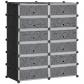 Armoire � chaussures modulable range chaussures meuble de rangement avec 12