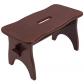 Brun Marche Repose Pied Bois | 38 x 19 x 21 cm | Bureau, Chaise, Plante