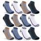 Lot de 6 ou 12 Paires de Chaussettes Basses de Sport Homme & Femme Semelle