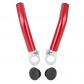 Paire poign�es extr�mit� guidon v�lo bouchon d'extr�mit� barre rouge pour guidon