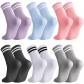 Lot de 6 paires de chaussettes antid�rapantes pour femme  Chaussettes de yoga...
