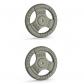 Paire de disques 20kg chrome tri grip en fonte, 1  standard