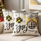 Housses de Coussin No�l Jaune Bonbons 40x40 cm, Set de 2, en Lin, D�coration ...