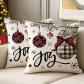 Housses de Coussin No�l Hiver Bonbons 40x40 cm, Set de 2, en Lin, D�coration ...