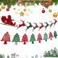 decorations de no�l fanions suspendus guirlandes en papier pour chemin�e fen�...