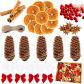 119 Pi�ces Pot Pourri Noel, Kit Couronne de Noel Decorer, D�corations Couronn...
