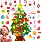 Sapin De Noel Artificiel en Feutre,Sapin De Noel Lumineux Bande avec 32 D�cor...