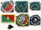 Lot 6 �cussons Brod�s L�gion �trang�re 2e REP Scratch 8cm Militaria Insigne