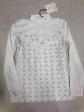Polo �quitation Laguso Vivien Fan Femme Taille M Blanc Manches Longues Comp�titi