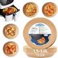 HONYAO Papier Cuisson Air Fryer 100 Pi�ces, 16 cm Rond Papier Sulfuris� pour Fri