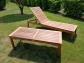 Salon Jardin En Teck Table Basse Et Chaise Bain De Soleil Mobilier De Jardin