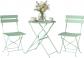 Salon Bistrot Jardin 3 Pi�ces Table 2 Chaises Pliantes M�tal Antirouille