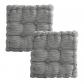Lot de 2 coussins de chaise d'ext�rieur  40 x 40 cm  Avec 8 cm d'�paisseur  D...