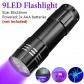Lampe de poche UV LED torche ultraviolette Zoomable Mini lumi�res ultraviolettes