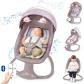 Balancelle B�b� �lectrique 3 en 1 Rose Transat Bluetooth T�l�commande 5 Vitesses