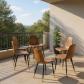 6PCS Chaises de Jardin en Su�de, Chaise Ext�rieure Marron, Style Contemporain...