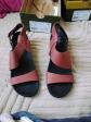 Sandales Loints of Holland cuir nubuck orange taille 40 femmes cuir chaussures ouvertes
