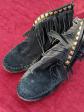 Bottes en cuir daim noir femme taille 38 | Excellent �tat | Vintage