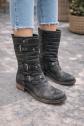 Bottes motardes UGG noires femme taille [taille] excellent �tat demi bottes originales