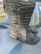 Original UGG Australia Bottes Cuir Noir Vintage Haut Excellent �tat