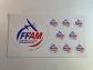 FFAM FEDERATION AERO MODELISME - AVION AVIATION   PLANCHE 9 AUTOCOLLANTS
