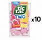 LOT DE 10  TIC TAC TWO sans sucre duo framboise citron 10 x 38,5 g