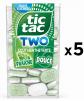 Lot de 5  bo�te TIC TAC TWO sans sucre Duo Menthe verte fra�che (5x 38,5g)