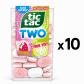 Lot de 10 bo�tes de TIC TAC TWO sans sucre Duo Fraise - Citron Vert  38,5g x 10